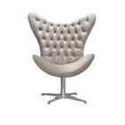 Poltrona Alice Strass Egg Capitonê Cadeira Giratória Recepção