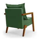 Poltrona Alice Suede Base De Madeira D03 - D'rossi - Verde