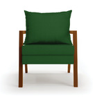 Poltrona Alice Veludo Luxo Base De Madeira - D'rossi - A136 V