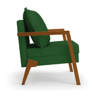 Poltrona Alice Veludo Luxo Base De Madeira - D'rossi - A136 V