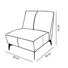 Poltrona Alícia Couro Legítimo Marrom Toro Bianco