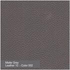 Poltrona Alícia Sem Braço Em Couro Legítimo Cinza Com Pés Em