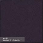 Poltrona Alícia Sem Braço Em Couro Legítimo Marrom Com Pés Em