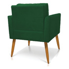 Poltrona Aline Suede Pés Palito Castanho D03 - D'rossi - Verde