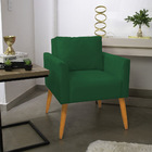 Poltrona Aline Suede Pés Palito Castanho D03 - D'rossi - Verde