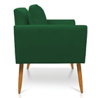 Poltrona Aline Suede Pés Palito Castanho D03 - D'rossi - Verde