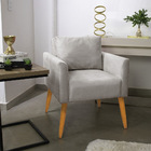 Poltrona Aline Veludo Pés Palito Castanho D03 - D'rossi - Cin