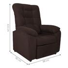 Poltrona Almofadada Reclinável Bristol Veludo Light Marrom