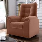 Poltrona Almofadada Reclinável Dallas Veludo Cobre