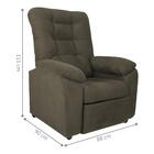 Poltrona Almofadada Reclinável Dallas Veludo Light Cappucino