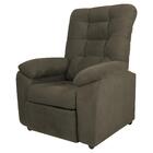 Poltrona Almofadada Reclinável Dallas Veludo Light Cappucino