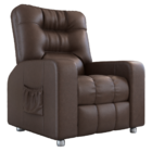 Poltrona Almofadada Reclinável Hull Sintetico Marrom