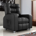 Poltrona Almofadada Reclinável Hull Sintetico Preto