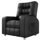 Poltrona Almofadada Reclinável Yo Sintetico Preto