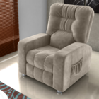 Poltrona Almofadada Reclinável Yo Veludo Maserati Cappuccino