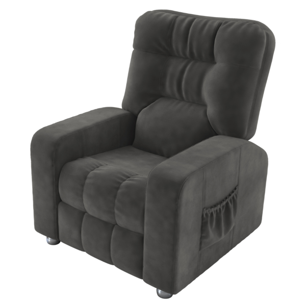 Poltrona Almofadada Reclinável Yo Veludo Maserati Chumbo