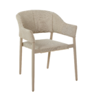 Poltrona para Jardim Alumínio com Braço Anemos Bege 80,5x63x60cm Naterial