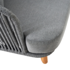 Poltrona para Jardim Alumínio com Braço Livas Cinza 61x83x80cm Naterial