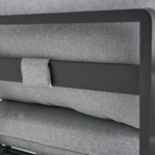 Poltrona para Jardim Alumínio com Braço Persea Cinza 68,4x77x80cm Naterial