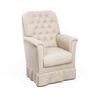 Poltrona Amamentação Agatha Balanco Puff Suede Bege