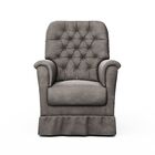 Poltrona Amamentação Agatha Balanco Puff Suede Grafite