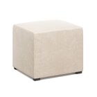 Poltrona Amamentação Agatha Pés Canoa Puff Suede Bege