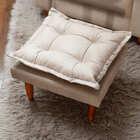 Poltrona Amamentação Ariel Bege Com Puff Pés Palito Bnn Decor