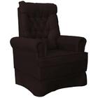 Poltrona Amamentação Balanço Ana Alice Com Puff Corano Marrom