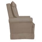 Poltrona Amamentação Balanço Ana Alice Com Puff Veludo Bege