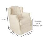 Poltrona Amamentação Balanço Confortável E Puff Corino Ariel