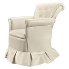 Poltrona Amamentação Balanço Decorativa Com Puff Nana Bege