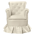 Poltrona Amamentação Balanço Decorativa Com Puff Nana Bege