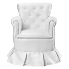 Poltrona Amamentação Balanço Decorativa Com Puff Nana Branco