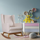 Poltrona Amamentação Balanço Gabriela Linho Bege