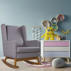 Poltrona Amamentação Balanço Gabriela Linho Grafite