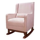 Poltrona Amamentação Balanço Gabriela Veludo Rosa