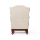 Poltrona Amamentação Balanço Leticia Pé Canoa Com Puff Linho