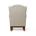 Poltrona Amamentação Balanço Leticia Pé Canoa Com Puff Linho