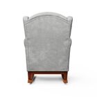 Poltrona Amamentação Balanço Leticia Pé Canoa Com Puff Veludo