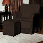 Poltrona Amamentação Balanço Para Quarto Com Puff Laura Suede