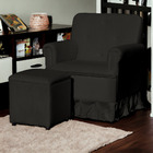 Poltrona Amamentação Balanço Para Quarto Com Puff Laura Suede