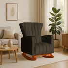 Poltrona Amamentação Balanço Quarto Descanso Canastra Linho