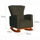 Poltrona Amamentação Balanço Quarto Descanso Grécia Linho  Li