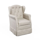 Poltrona Amamentação Balanço Saia Leticia Veludo Creme