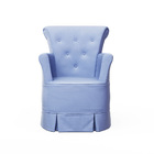 Poltrona Amamentação Barbara Com Puff Corano Azul