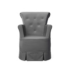 Poltrona Amamentação Barbara Com Puff Suede Cinza