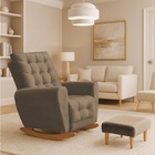 Poltrona Amamentação Base Balanço Cecilia Capuccino