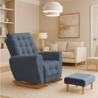 Poltrona Amamentação Base Balanço Cecilia Cinza