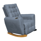 Poltrona Amamentação Base Balanço Cecilia Cinza