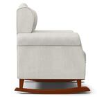 Poltrona Amamentação Base Madeira Balanço E Puff Lucy P04 Lin